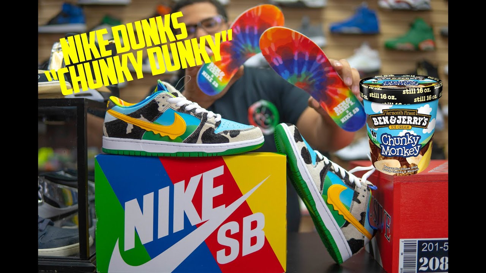 Nike SB Dunk Low x Ben & Jerry's -Chunky Dunky- ON FEET REVIEW - video  Dailymotion