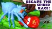 Hot Wheels Spider Escape with Disney Pixar Cars 3 McQueen vs Funny Funlings and PJ Masks in this Family Friendly Race Toy Story for kids