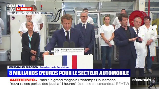 Emmanuel Macron: Renault a pris la décision de développer le nouveau moteur électrique de l'alliance à Cléon, projet initialement prévu en Asie