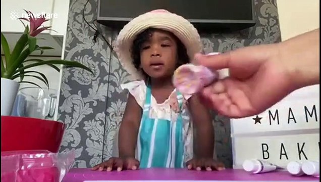 London toddler makes hilarious faces when left alone during temptation challenge