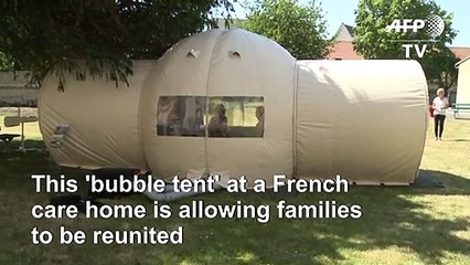 French nursing home sets up 'bubble tent' for family visits