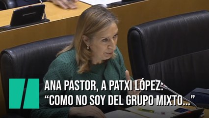 El reproche de Ana Pastor a Patxi López: "Como no soy Grupo Mixto..."