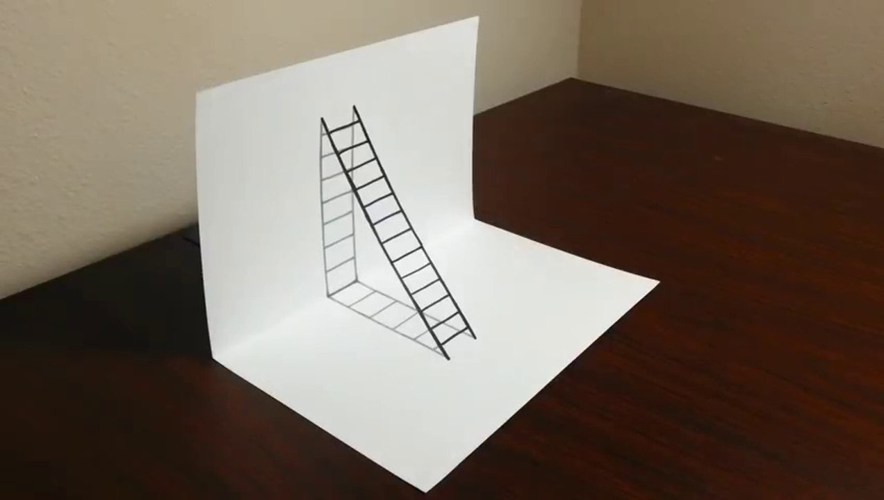 How to Draw a 3D Ladder - Trick Art For 2020
