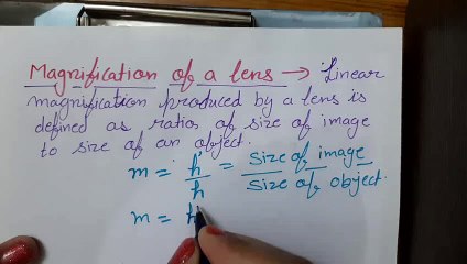 Lens formula, magnification and power of a lens(physics)