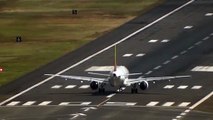 Plane Expertly Executes Heavy Crosswind Landing and Takeoff