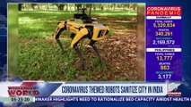 Coronavirus themed robots sanitize city in India