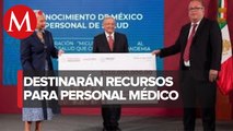 Indep entrega cheque a IMSS de 250 mdp para premios a personal que atiende covid-19