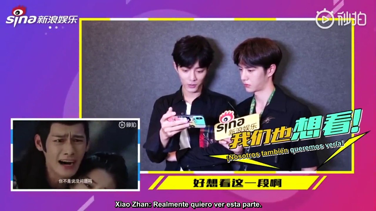 [SUB ESP] 190711 Sina update - Visita de Xiao Zhan y Wang Yibo a las oficinas de Sina - Reacción al trailer de The Untamed