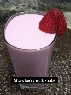 strawberry milk shake / strawberry milkshake without icecream