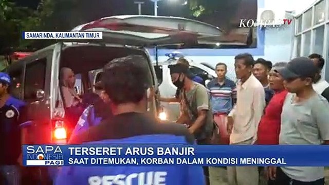 Mengenaskan! Bocah Hanyut Terseret Arus Banjir di Samarinda