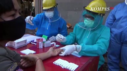 Anggota Satpol PP Ikuti Rapid Test Agar Kesehatannya Tetap Terpantau