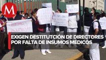 Personal de salud del hospital Adolfo López Mateos se manifiestan por falta de insumos