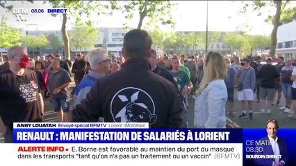 Entre 100 et 150 salariés de Renault manifestent ce mercredi à Lorient