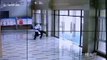 Firefighter in China runs straight into glass door while rushing away to emergency