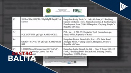 11 na bagong CoVID-19 test kits, inaprubahan ng FDA