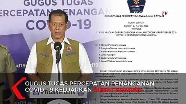 Surat Edaran Gugus Tugas: Status Darurat Corona Belum Berakhir