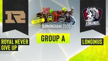 Dota2 - Royal Never Give Up vs. Longinus - Game 2 - ESL One Birmingham 2020 - Group A - CN