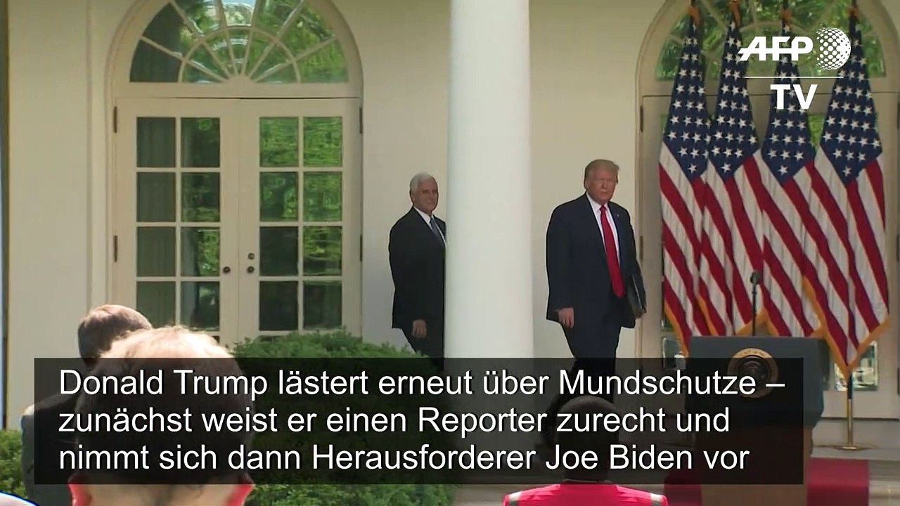 Donald Trump lästert erneut über Mundschutze