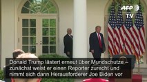Donald Trump lästert erneut über Mundschutze