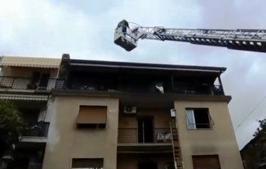 Taggia (IM) - Incendio in una palazzina, diversi intossicati (27.05.20)