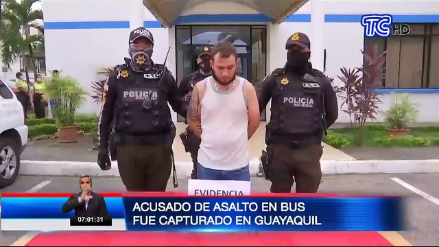 Acusado de asalto en bus fue capturado en el norte Guayaquil