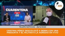 El tenso cruce al aire de Cristina Pérez y Sergio Berni