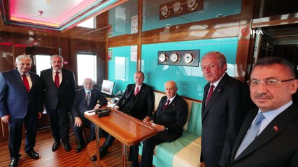 Cumhurbaşkanı Erdoğan ile MHP Genel Başkanı Bahçeli Demokrasi ve Özgürlükler Adası'nda