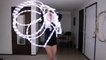 Hula Hoop Performer Does Spin Tricks With LED Hoops
