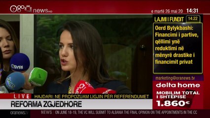 Hajdari propozon ligj për referendume: Basha ta pranoje të mos shkojë në krahët e Edi Ramës
