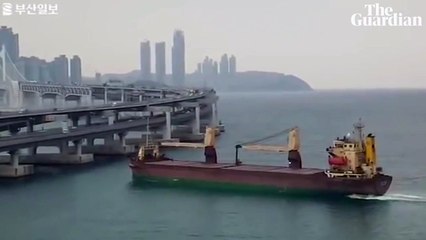 Russian cargo ship crashes into bridge in South Korea