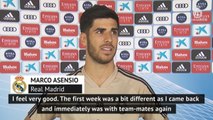 Asensio relieved to be training again after knee injury layoff