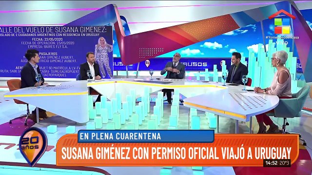 Detalles del vuelo de Susana Giménez a Uruguay
