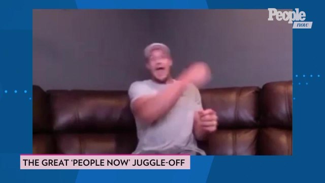 Rob Gronkowski Shows off His Juggling Skills in a Juggle-Off on People Now
