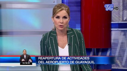 La alcaldesa Cynthia Viteri se refirió a la reapertura de actividades en el aeropuerto de Guayaquil