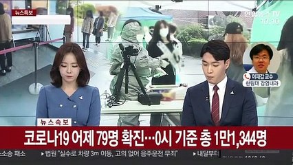 [속보] 코로나19 어제 79명 확진…0시 기준 총 1만1,344명
