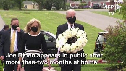 Joe Biden makes first public appearance since March 15