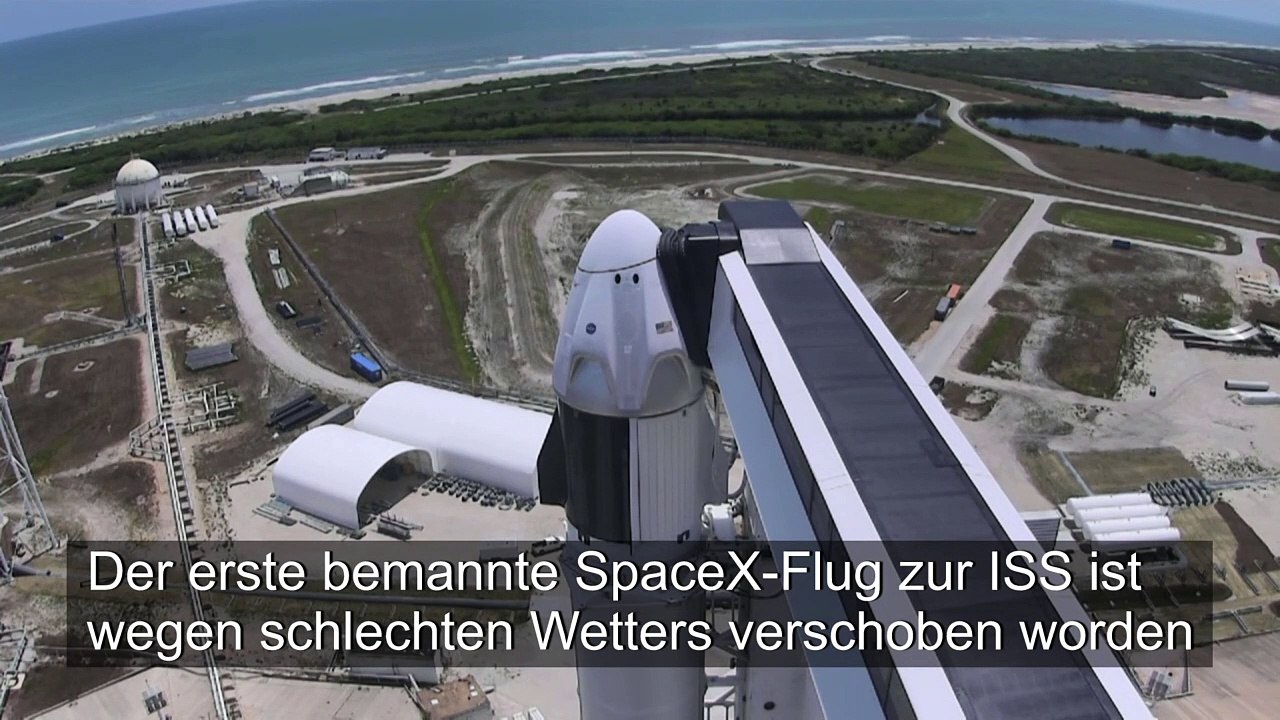 Bemannter SpaceX-Flug wegen schlechten Wetters verschoben
