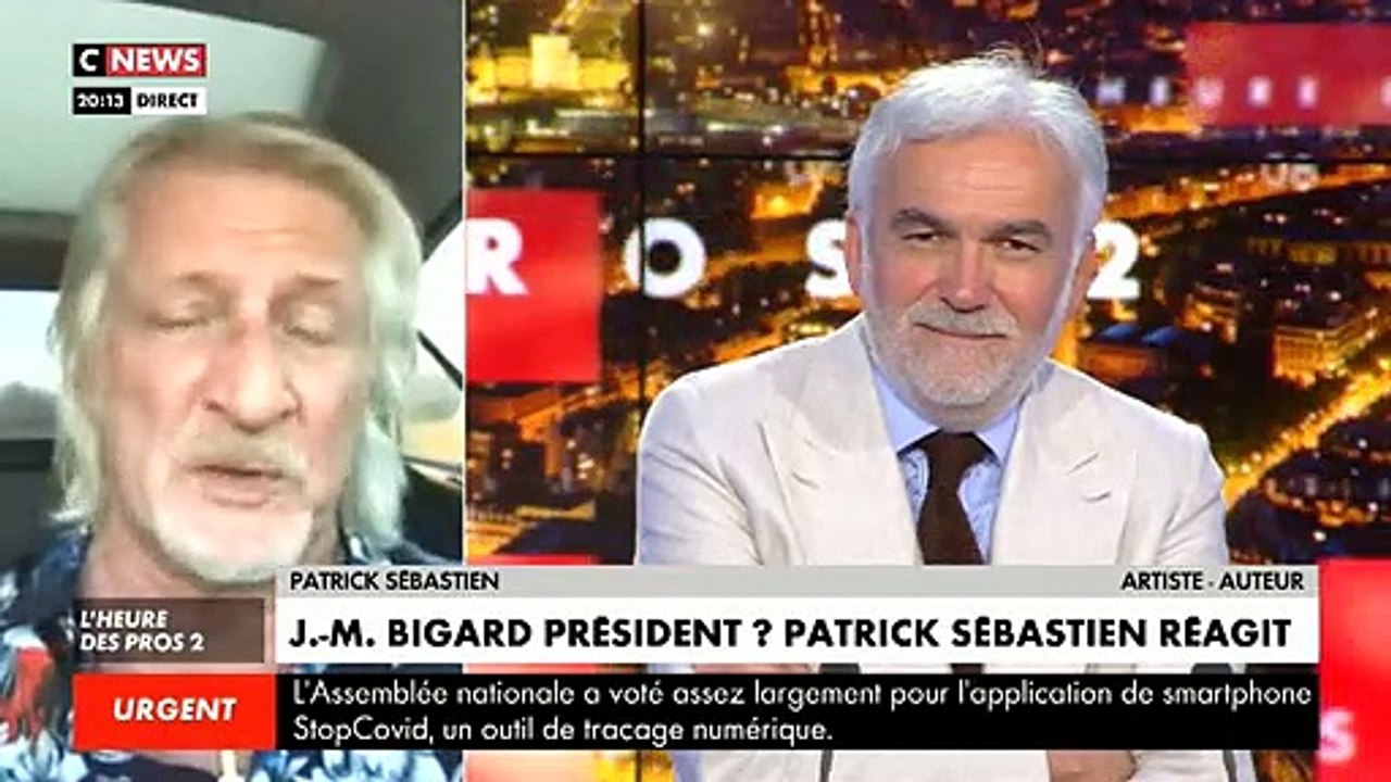 Patrick Sébastien à propos de l'éventuelle candidature de Bigard à la Présidentielle : "A un moment, il ne faut pas que l'égo prenne le pas sur la raison"
