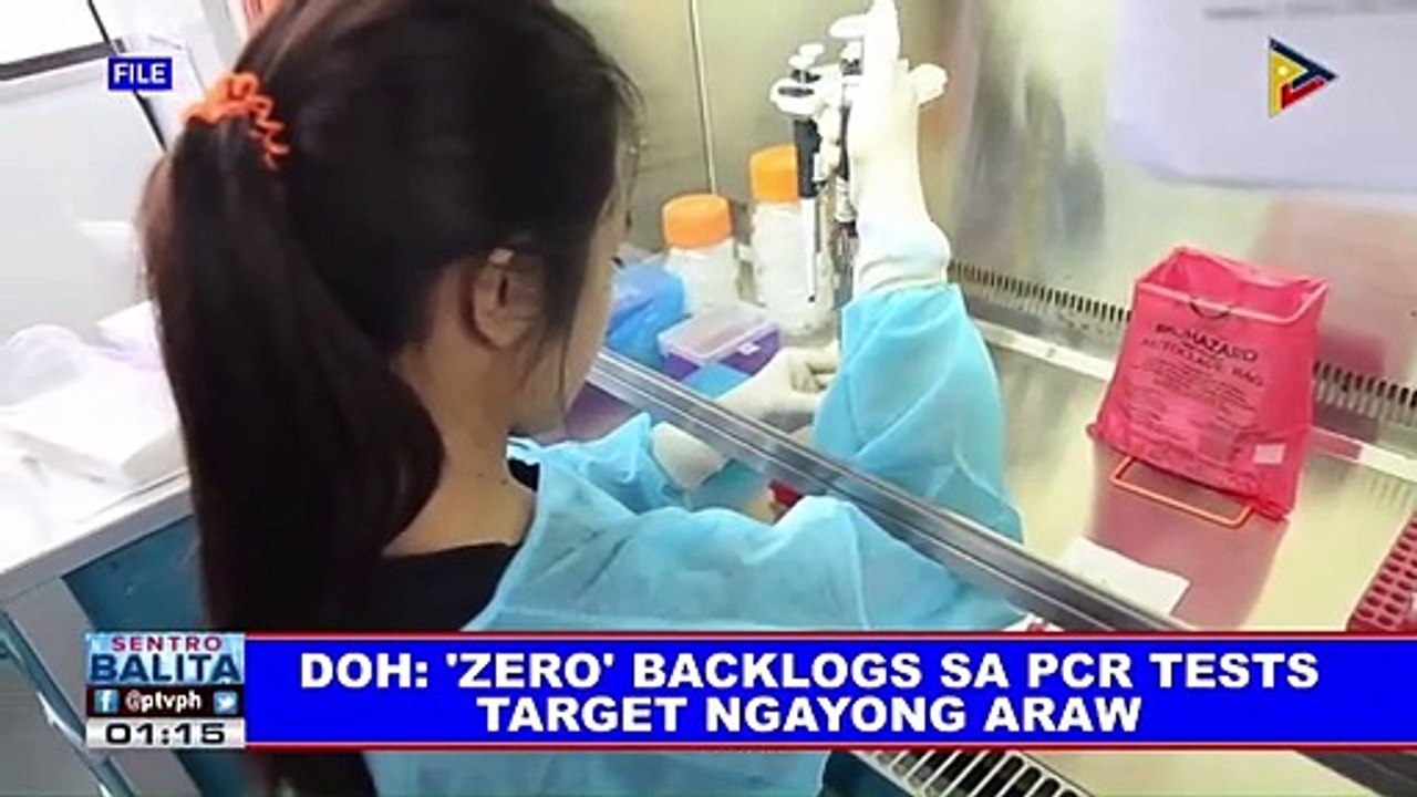 DOH: 'Zero' backlogs sa PCR tests target ngayon...