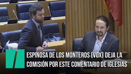 "Cierre al salir": Espinosa de los Monteros (Vox) deja la Comisión de Reconstrucción tras este comentario de Iglesias