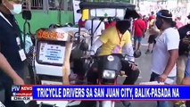 Tricycle drivers sa San Juan City, balik-pasada na; health protocols sa tricycles, mahigpit na ipinatutupad