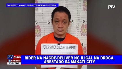 Rider na nagde-deliver ng iligal na droga, arestado sa Makati City