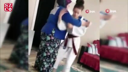 Babaanneden judocu toruna antrenman desteği