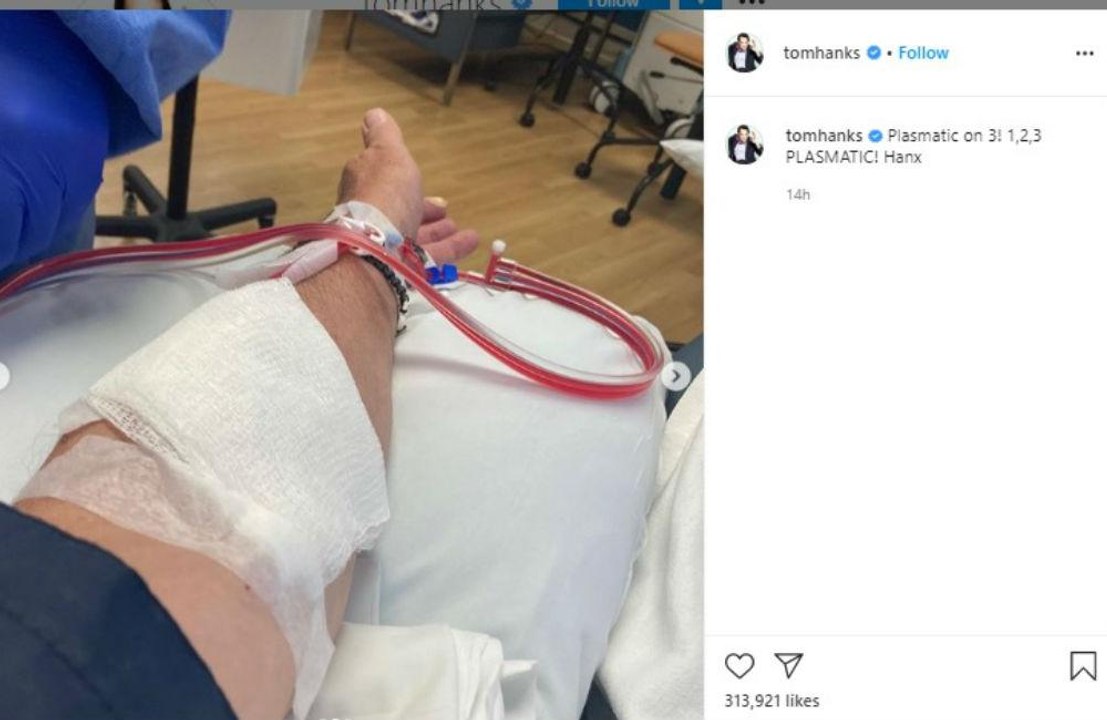 Tom Hanks spendet mehr Plasma