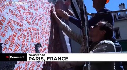 Coronavirus: Artist in Paris highlights pandemic plight with 'fragile' world map