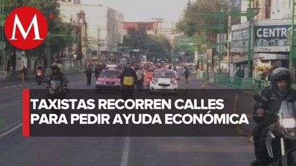 Taxistas de CdMx marchan en Eje Central