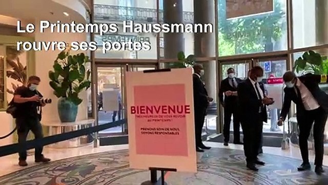 Le Printemps Haussmann à Paris rouvre ses portes