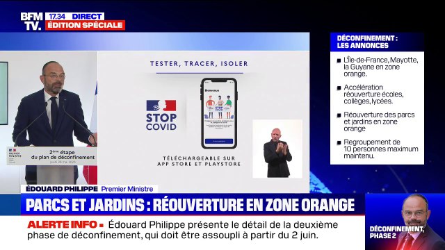 Edouard Philippe: StopCovid ne vous géolocalisera jamais, son utilisation sera anonyme et temporaire