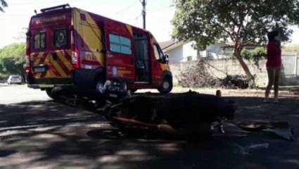 Motociclista fica ferido ao bater contra Duster no Bairro São Cristóvão