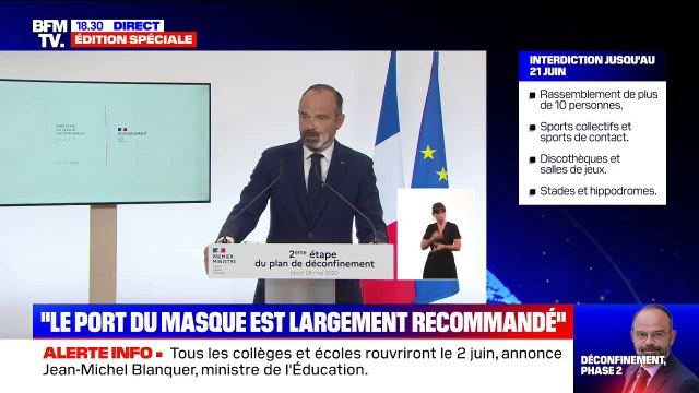 Edouard Philippe: Je ne crois pas que le moment soit venu de reprendre les compétitions sportives